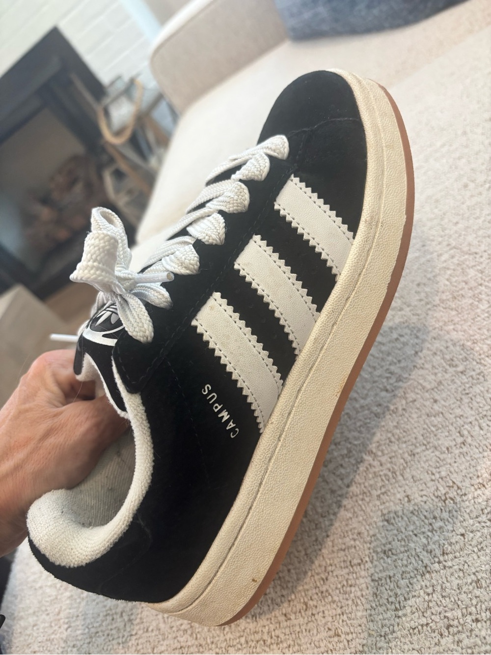 Adidas  Campus 00s Black White Gum Size 7 Ladies Shoes